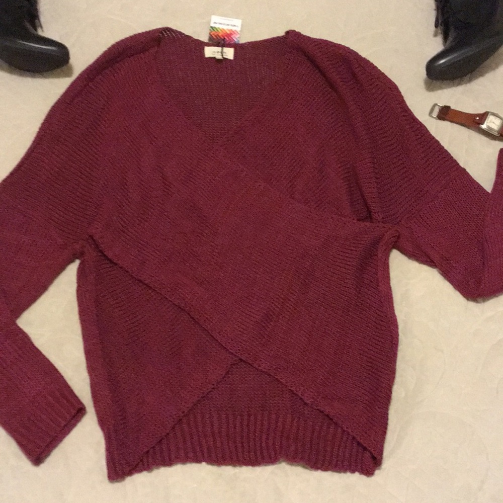 "Cinnamon Twist" Criss Cross sweater - Picture 4 of 7